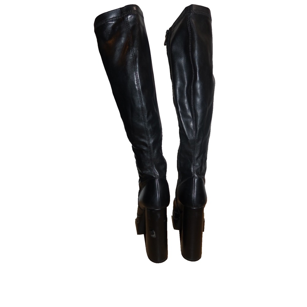 Akira Black Knee High Platform Boots Womens Chunky Block Heel Y2K 2000s Goth - Picture 4 of 5